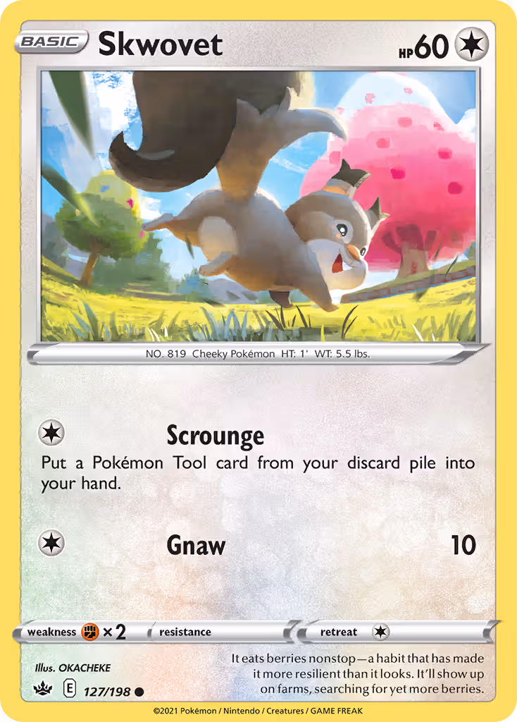Skwovet 127/198 Pokemon card