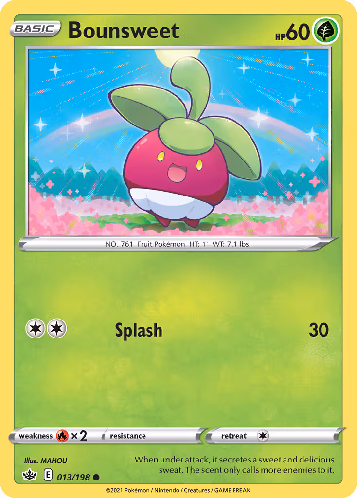 Bounsweet 13/198 Pokemon card
