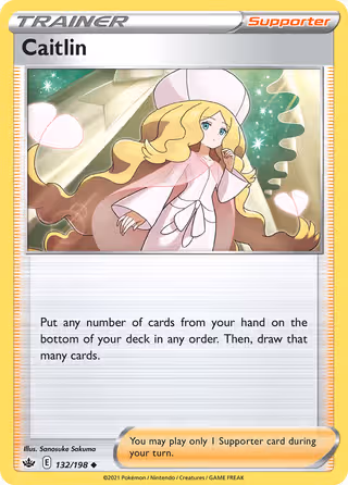 Caitlin 132/198 Pokemon card
