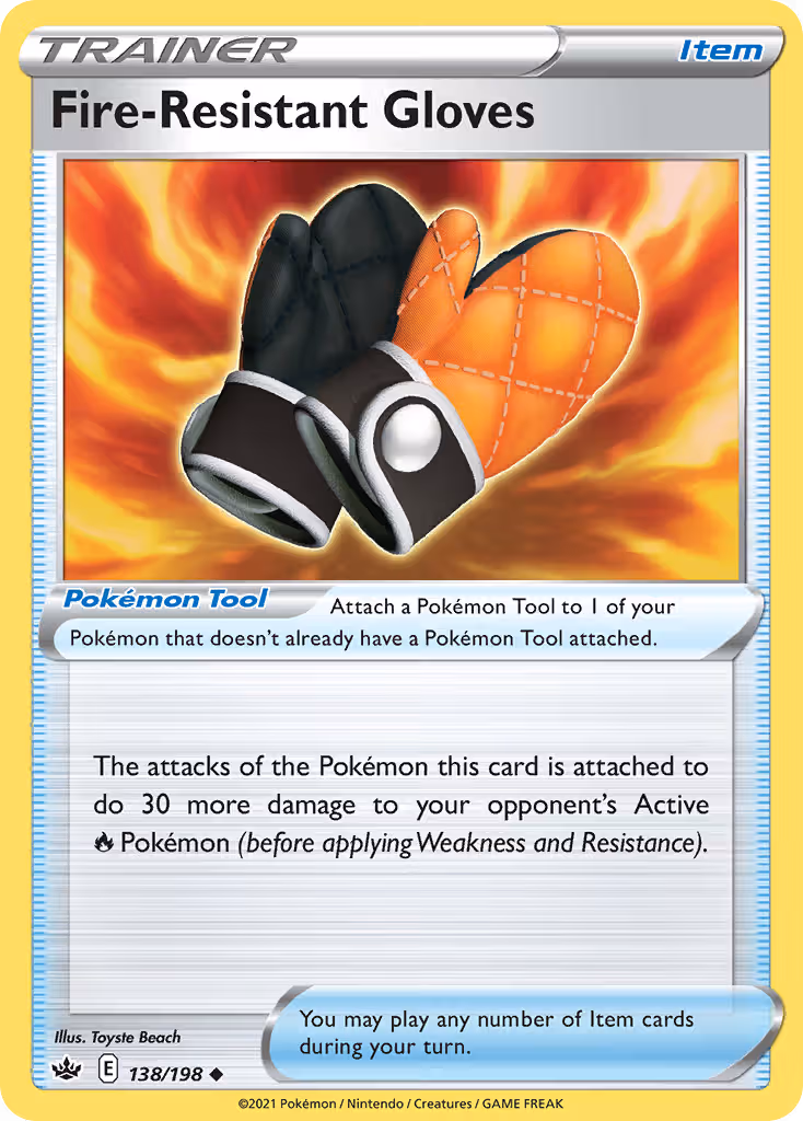 Fire-Resistant Gloves 138/198 Pokemon card