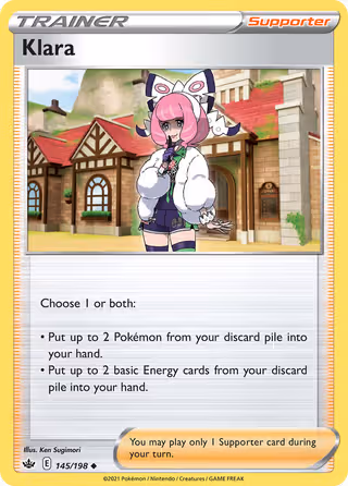 Klara 145/198 Pokemon card