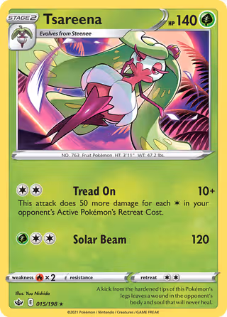 Tsareena 15/198 Pokemon card