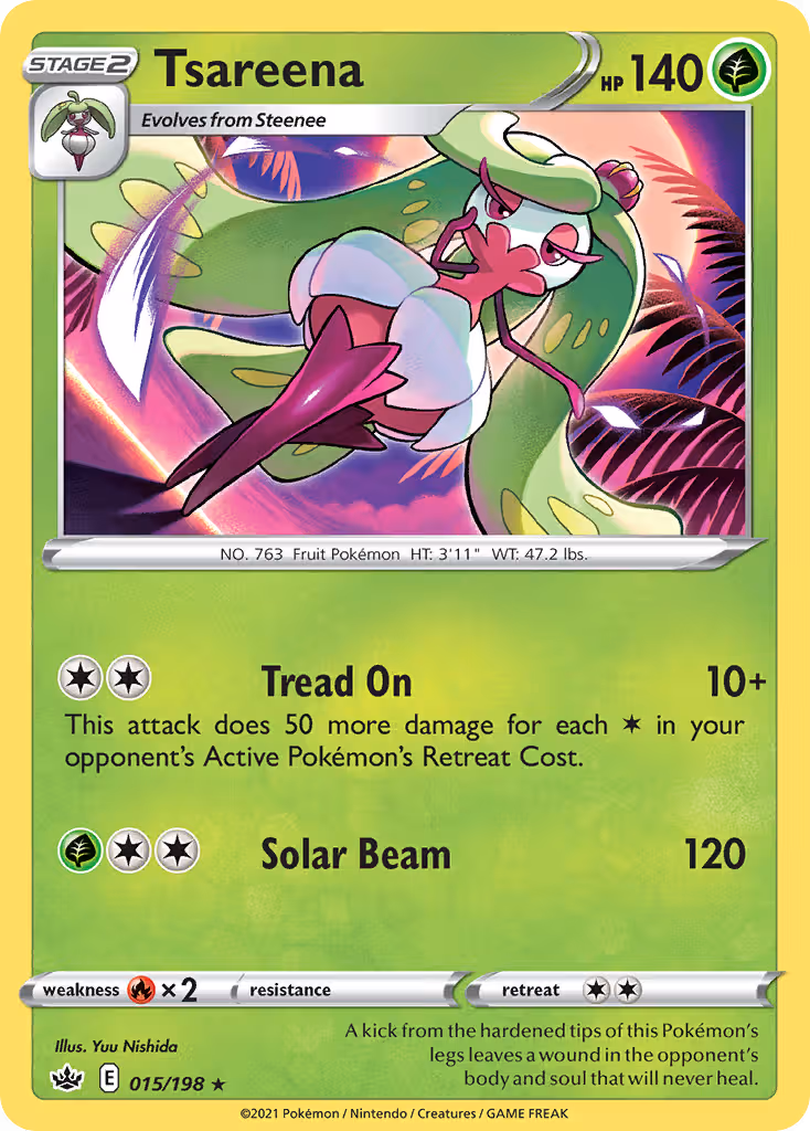 Tsareena 15/198 Pokemon card