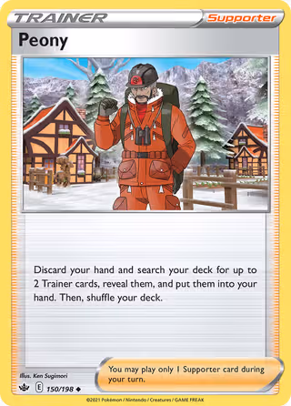 Peony 150/198 Pokemon card