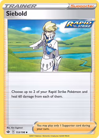 Siebold 153/198 Pokemon card