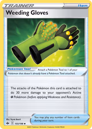 Weeding Gloves 155/198 Pokemon card