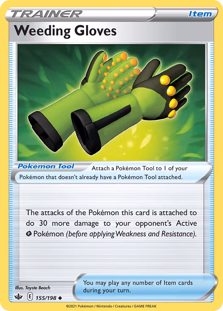 Weeding Gloves 155/198 Pokemon card