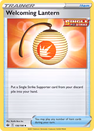 Welcoming Lantern 156/198 Pokemon card