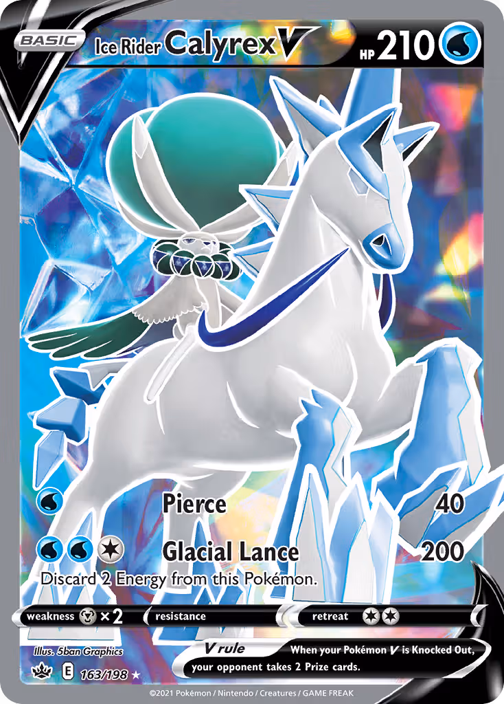 Ice Rider Calyrex V 163/198 Pokemon card
