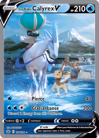 Ice Rider Calyrex V 164/198 Pokemon card