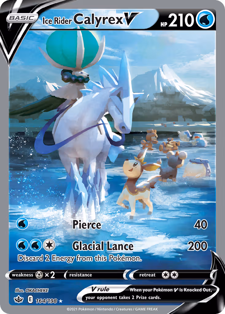 Ice Rider Calyrex V 164/198 Pokemon card