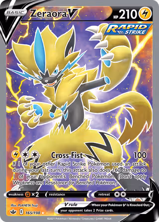 Zeraora V 165/198 Pokemon card