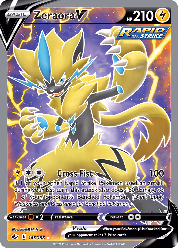 Zeraora V 165/198 Pokemon card