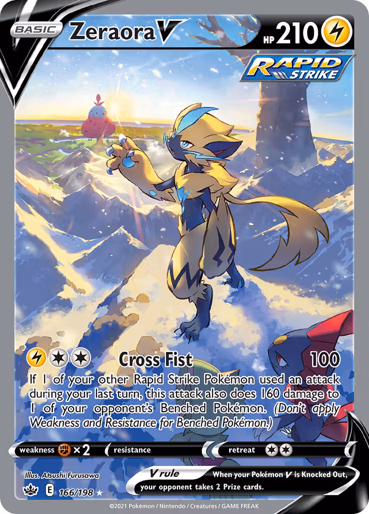 Zeraora V 166/198 Pokemon card