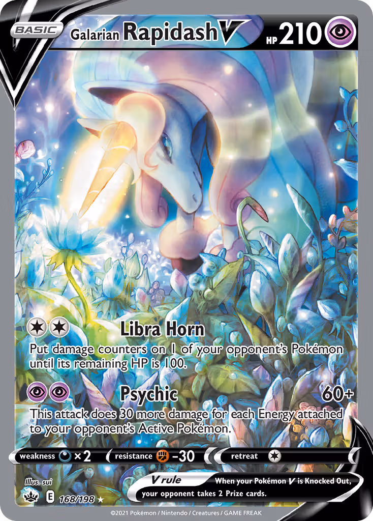 Galarian Rapidash V 168/198 Pokemon card