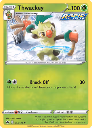 Thwackey 17/198 Pokemon card