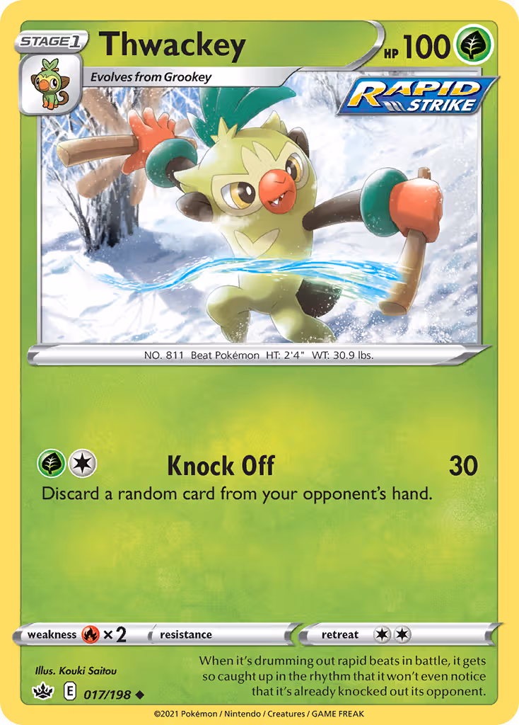 Thwackey 17/198 Pokemon card