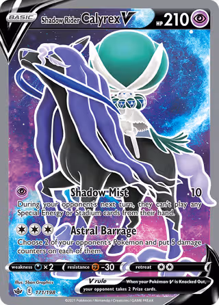 Shadow Rider Calyrex V 171/198 Pokemon card