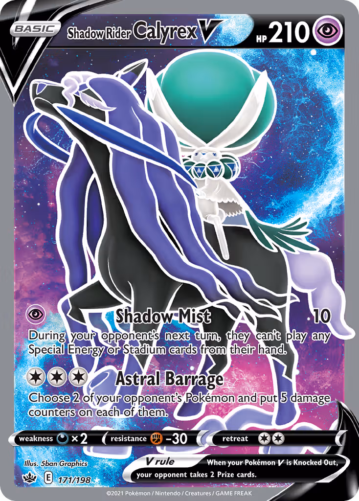 Shadow Rider Calyrex V 171/198 Pokemon card