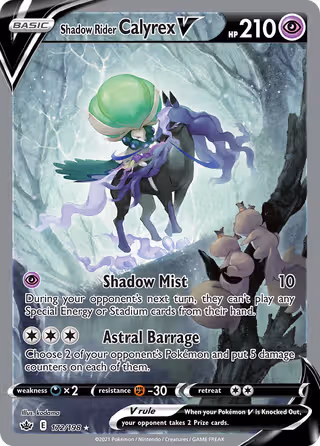 Shadow Rider Calyrex V 172/198 Pokemon card