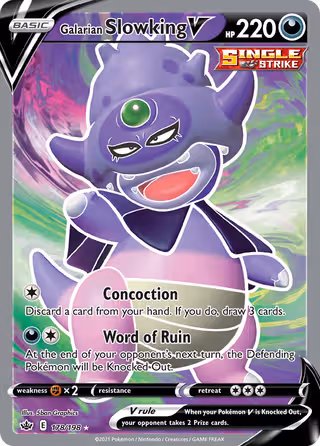Galarian Slowking V 178/198 Pokemon card