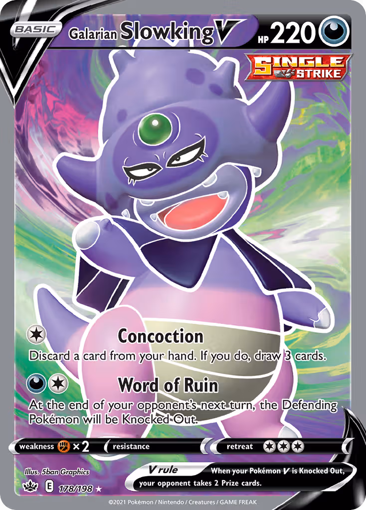 Galarian Slowking V 178/198 Pokemon card