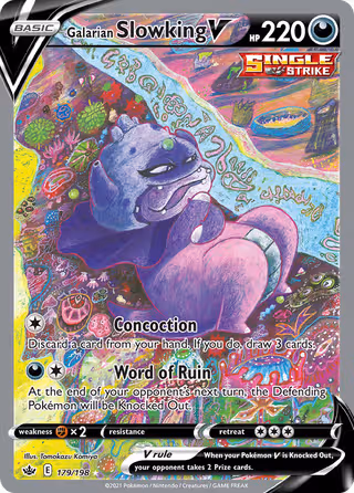 Galarian Slowking V 179/198 Pokemon card