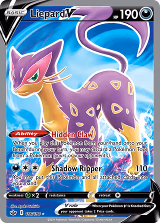 Liepard V 180/198 Pokemon card