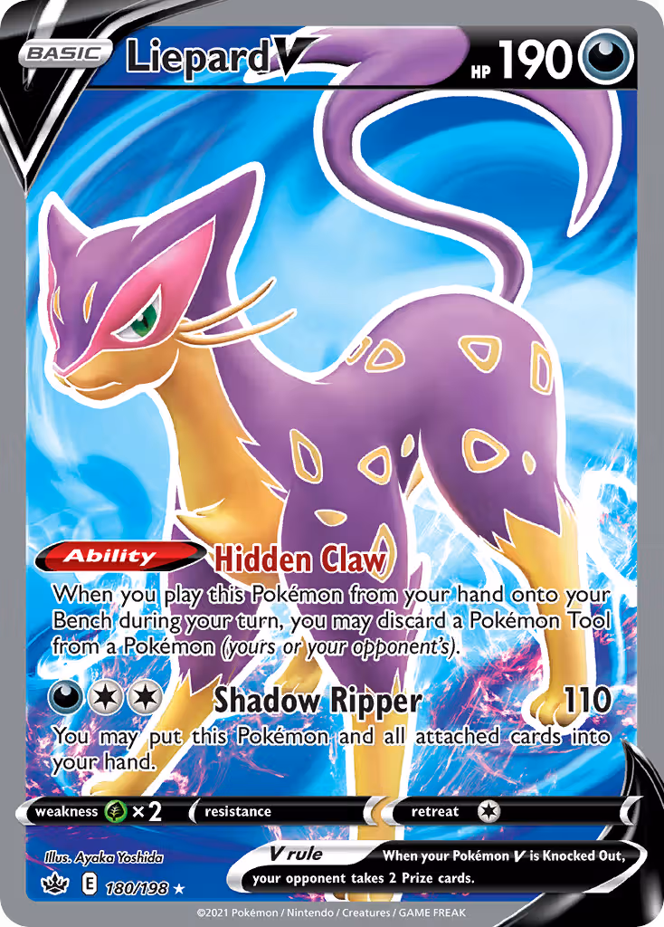 Liepard V 180/198 Pokemon card