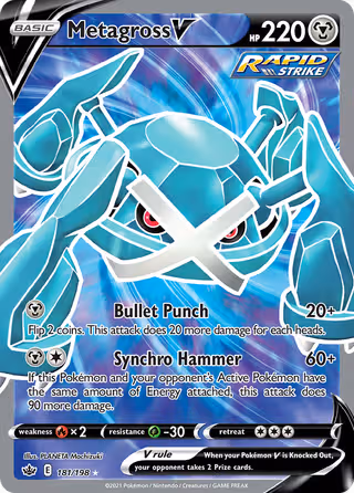 Metagross V 181/198 Pokemon card