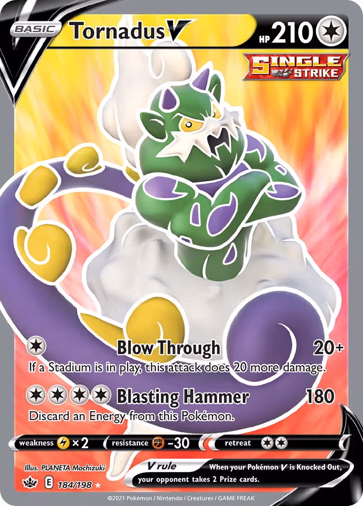 Tornadus V 184/198 Pokemon card