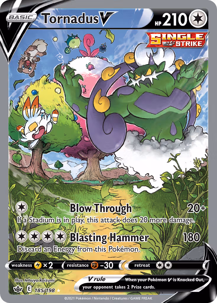 Tornadus V 185/198 Pokemon card