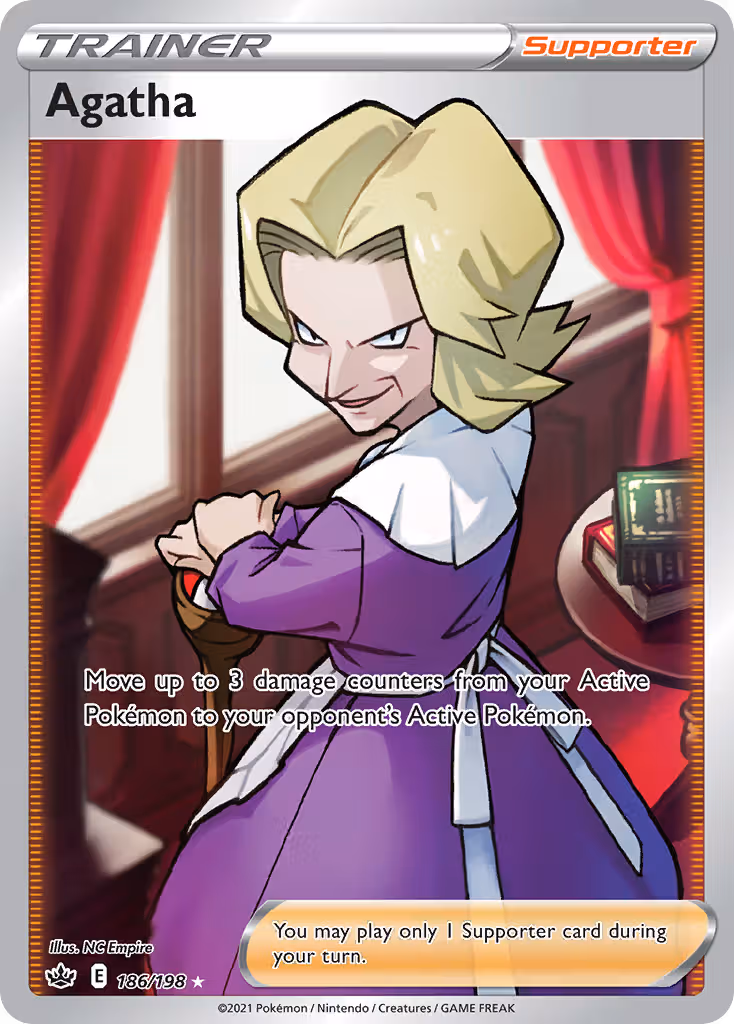 Agatha 186/198 Pokemon card