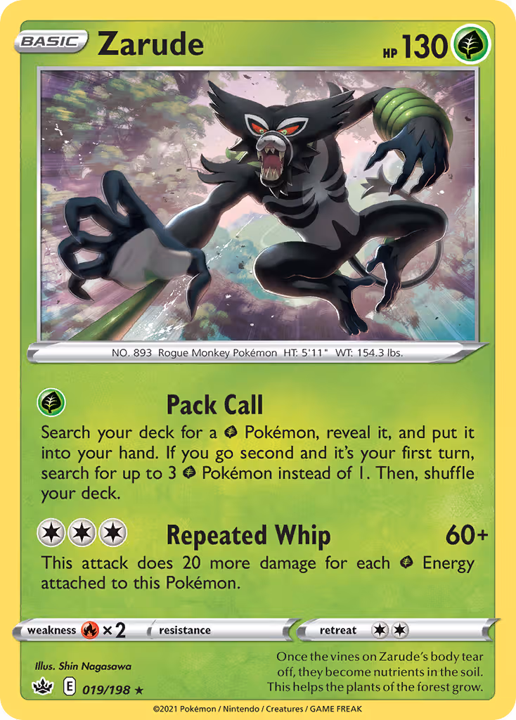 Zarude 19/198 Pokemon card
