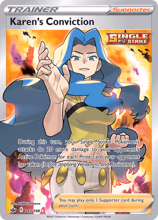 Karen's Conviction 193/198 Pokemon card