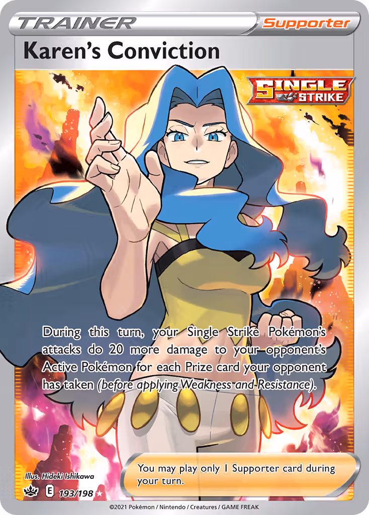 Karen's Conviction 193/198 Pokemon card
