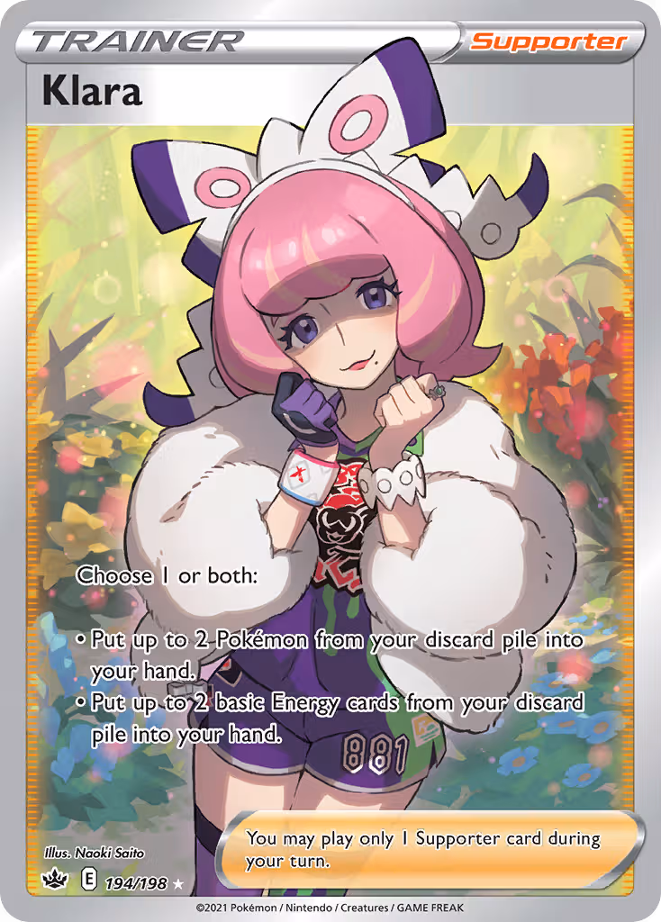 Klara 194/198 Pokemon card