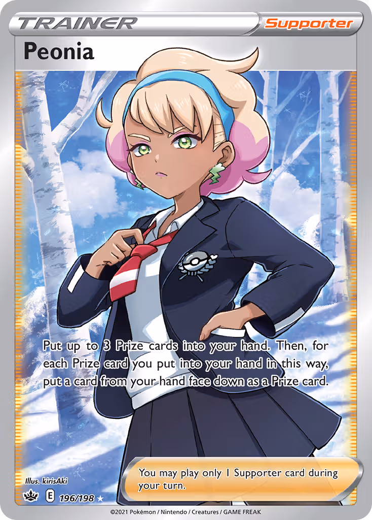 Peonia 196/198 Pokemon card