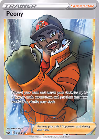Peony 197/198 Pokemon card