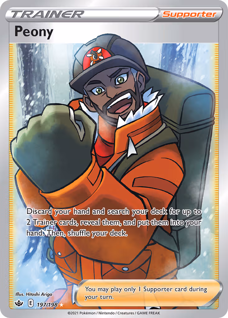 Peony 197/198 Pokemon card