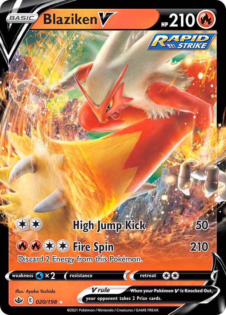 Blaziken V 20/198 Pokemon card