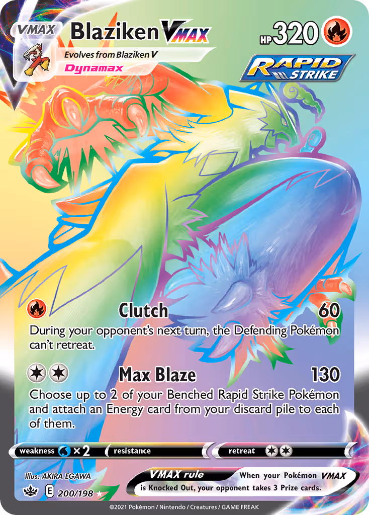 Blaziken VMAX 200/198 Pokemon card