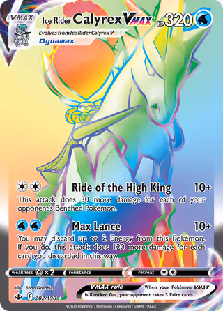 Ice Rider Calyrex VMAX 202/198 Pokemon card