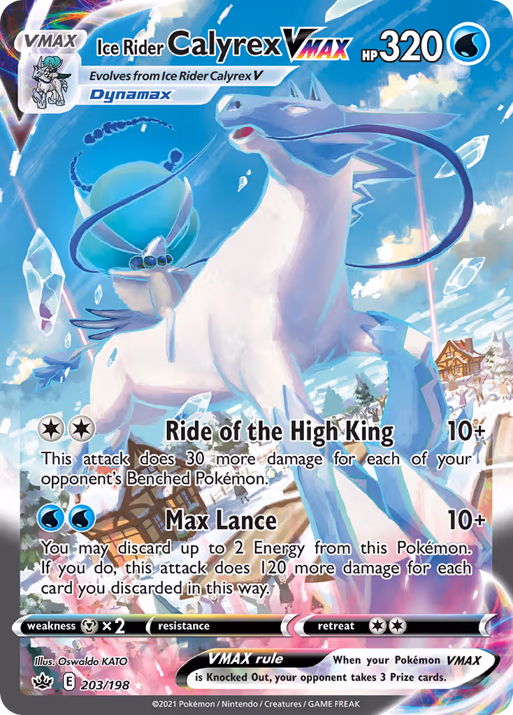 Ice Rider Calyrex VMAX 203/198 Pokemon card