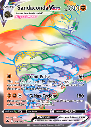 Sandaconda VMAX 206/198 Pokemon card