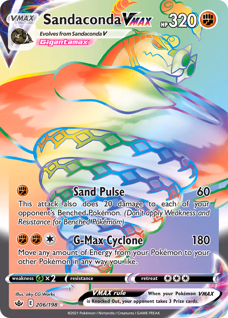 Sandaconda VMAX 206/198 Pokemon card