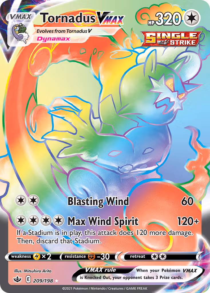 Tornadus VMAX 209/198 Pokemon card