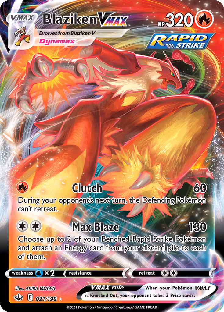 Blaziken VMAX 21/198 Pokemon card