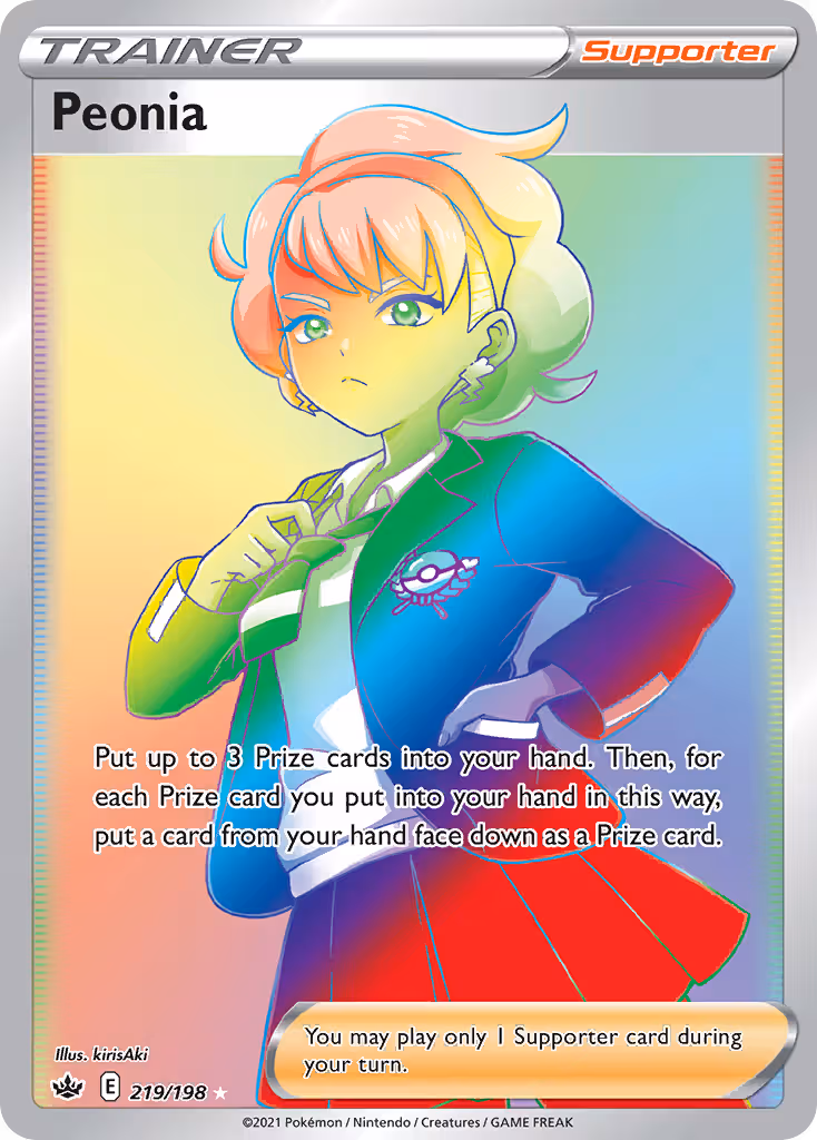 Peonia 219/198 Pokemon card