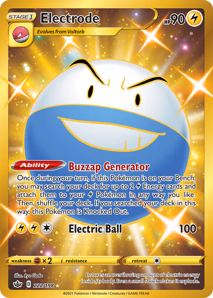 Electrode 222/198 Pokemon card